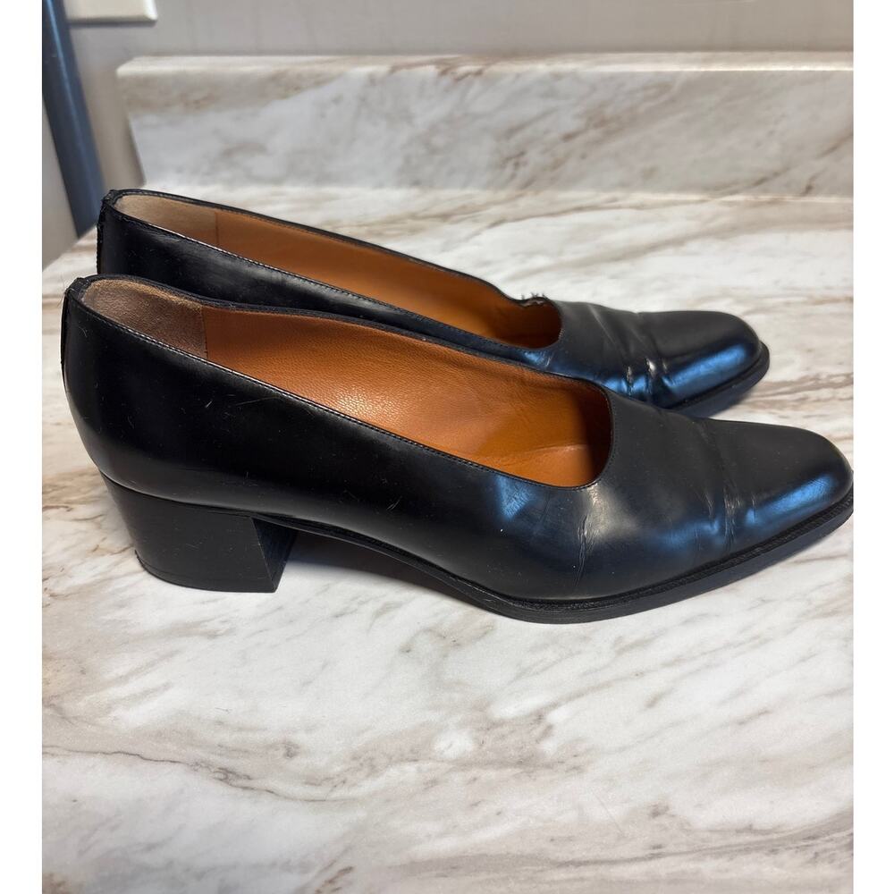 Ralph Lauren Italy Vintage Black Almond Toe Pumps Mismatches Size L 8 R 7.5